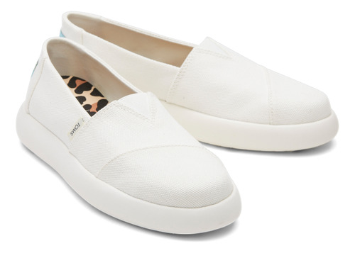 Alpargatas Toms White Canvas Alpama Sneak Mujer