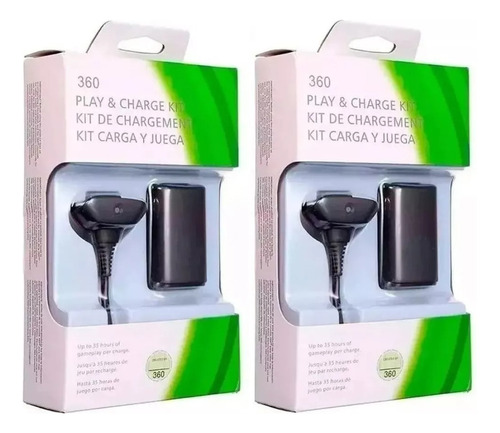Kit 2 Baterias Recarregável Xbox 360 + Cabo Substitua Pilhas Voltagem de entrada 12V