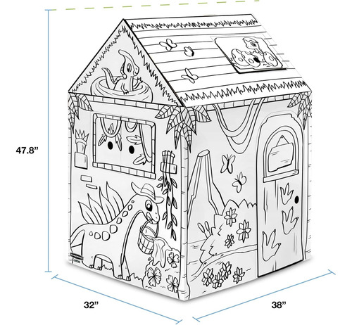 Casa Juegos De Cartón Bankers Box At Play Color Dinosaurios