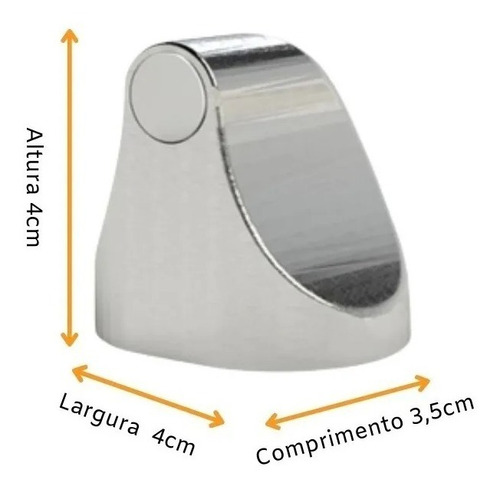 Trava Porta Magnético Original Adesivo Comfort Door - Marrom Claro