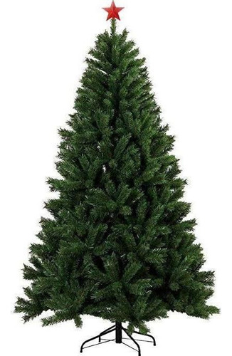 Árbol de Navidad noruego verde de 1,80 m con 718 ramas puntiagudas