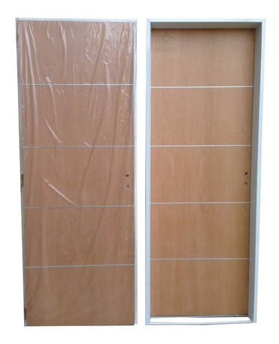 Puerta Placa Cedro C/inserto Chapa 18 80x200x10