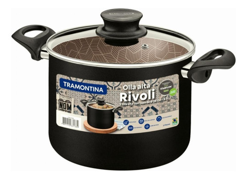 Tramontina Olla Alta Rivoli, Aluminio Antiadherente, Con