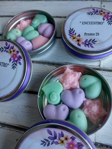 20 Latas Personalizadas Con 7 Jabones