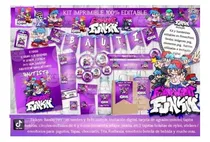 Comprar Kit Imprimible Candy Bar Friday Night Funkin 100% Editable