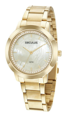Relógio Seculus Feminino 77147lpsvds1 Fashion Dourado