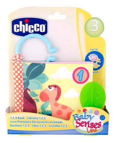 Chicco Libro Animales De La Jungla 1-2-3 Sonajero 72376 Color Amarillo