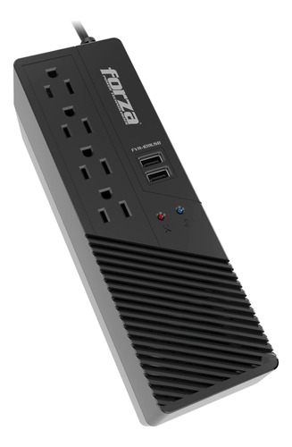 Fvr-1012usb Estabilizador Forza 1000va/500w, 4 Tomas + 2usb