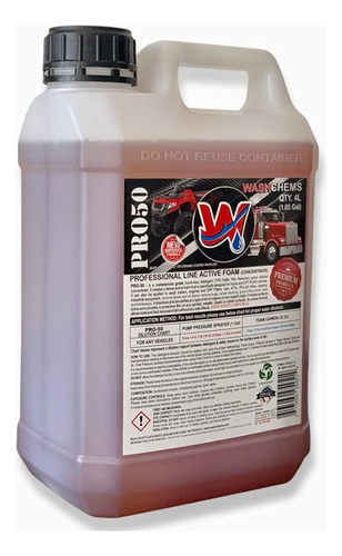 Wash Chems Pro 50 Detergente Para Lavado De Autos Sin Contac