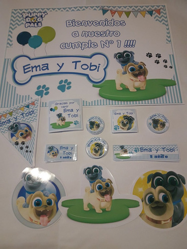 Combo Cumpleaños Puppy Dogs Fals  Puppies