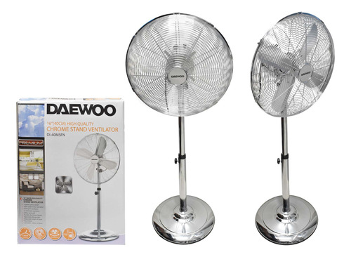 Ventilador De Pie Daewoo Cromado Extra Silencioso 40cm 3 Vel