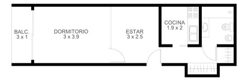 Departamento - Monoambiente - Palermo - Venta