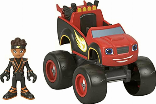 Fisher-price Blaze, Vehículo Y Figura Aj Ninja, Juguete