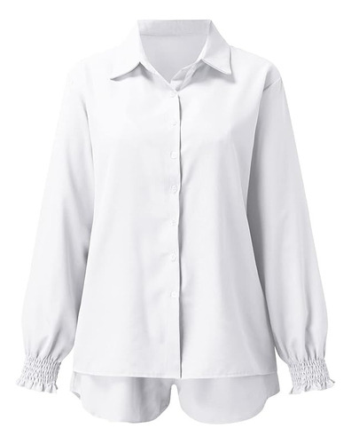 Conjunto De 3 Piezas Ropa De Playa, Short Camisón Y Top Blanco Lisa 2xg