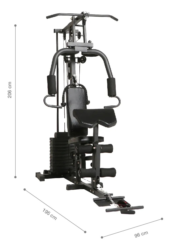 Multigimnasio Droplet Hg-321d Máquina Multifuncional 45 Kg Negro