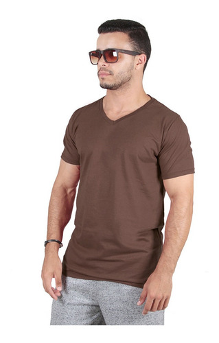 Imagem 1 de 10 de Kit/ Un 2 Camisa Gola V Blusa Masculina Camisetas Basicas