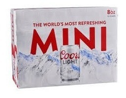 Caja Cerveza Coors Light Mini 12 Und 8fl