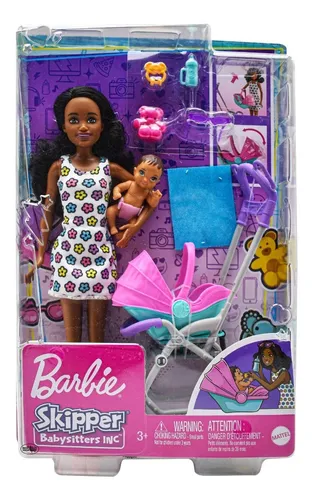 Barbie Skipper Morena Babysitter Inc Con Accesorios Mattel Env o