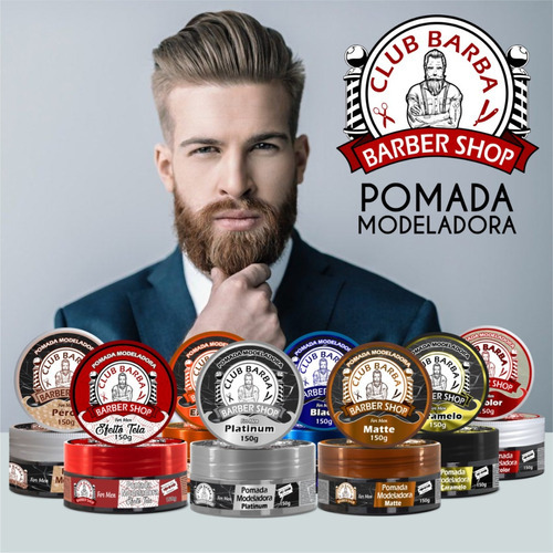 Pomada Modeladora Masculina Cabello Bigote Club Barba COLOR EFECTO TELA