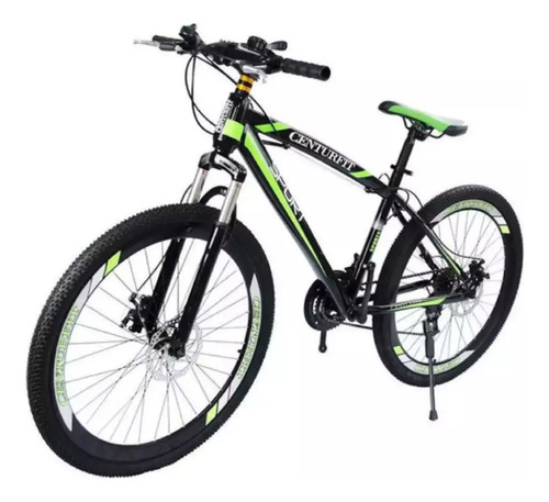 Mountain bike Centurfit MKZ-CFBICDEP R26 21v color verde con pie de apoyo