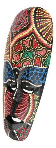 Máscara Especial Africana, Arte Popular, Colgante 10,5x25cm