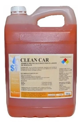 Shampoo Neutro Siliconado Clean Car Para Lavado De Autos