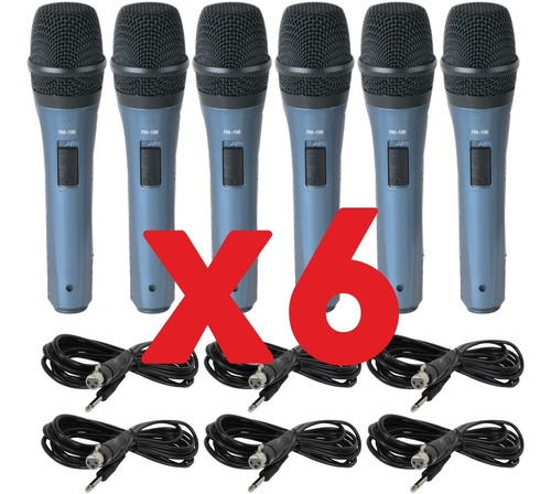 6 Microfono Ross Fm138 Para Cantante Karaoke Envio