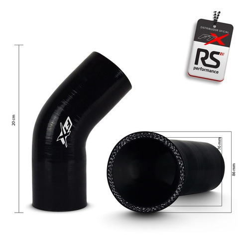 Mangote Silicone 45 Graus 3 Black Ftx