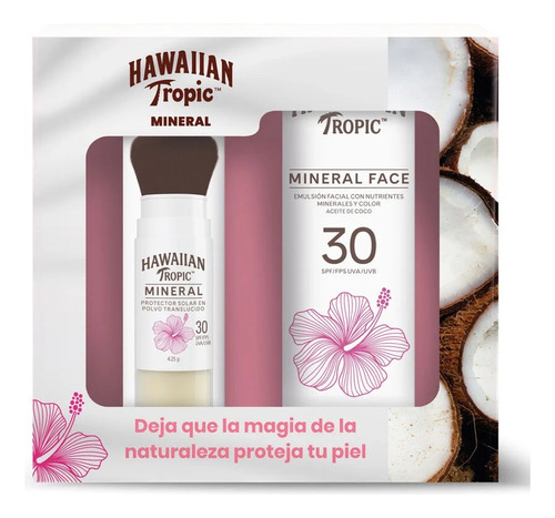 Pack Hawaiian Tropic Mineral Polvo Translúcido + Emulsión