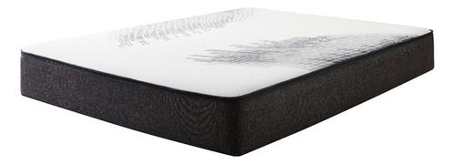 Colchón 2 1/2 plazas de espuma Cannon En Caja Compac blanco y gris - 140cm x 190cm x 25cm