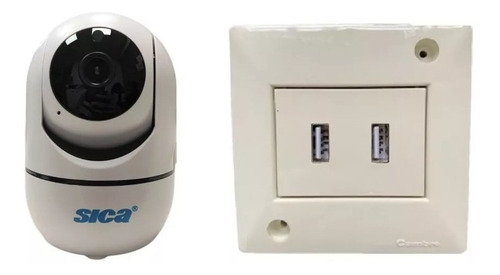 Camara De Seguridad Sica Ip Wifi App + Cargador Usb