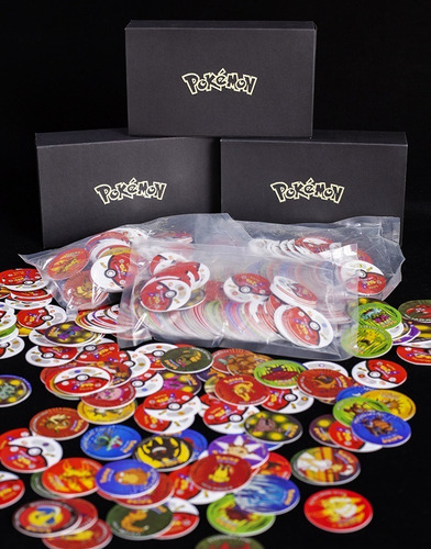 Imagen 2 de 6 de Set 160 Tazos Pokemon 4 Cm Primera Edicion En Caja Juguetes