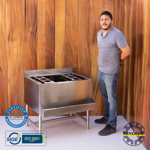 Unidad Coctelera 100% Acero Inoxidable Mindejal 100x60x75cm