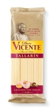 Fideos Tallarines Don Vicente Paquete 500 Grs Pack 10 Unid