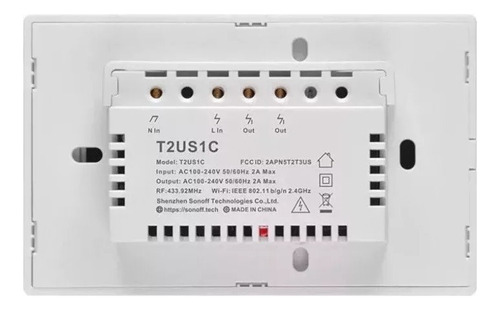 3 - Sonoff 2 Botão-touch T2 Us Rf 433mhz & Interruptor Wi-fi