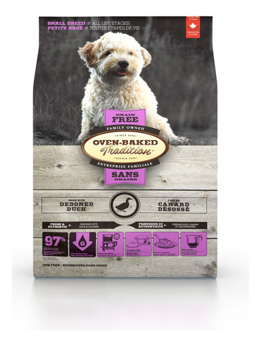 Oven Baked Grain Free Perro Raza Pequeña Sabor Pato 2,27kg