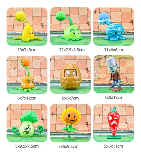 Figura De Anime Plants Vs Zombie Para Juego De Batalla De Me