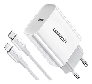 Kit Carregador + Cabo Completo Compatível Apple Branco 20w