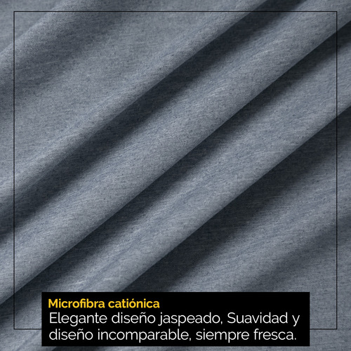 Oh! Sheets Juego De Sabanas Cationico 7 Piezas Matrimonial Gris