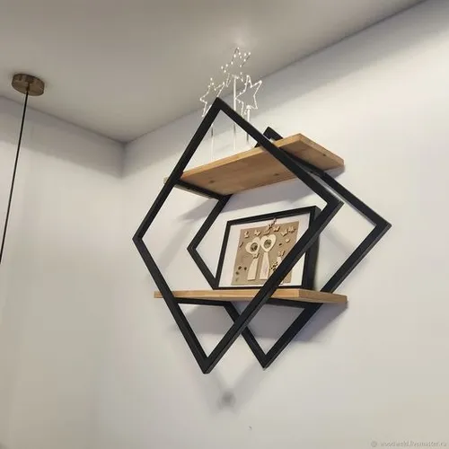 Repisa De Pared En Hierro Y Madera Blanco