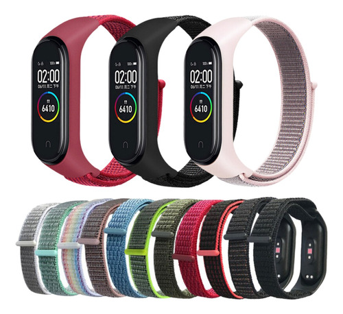 Correas De Tela Nylon Compatible Con Xiaomi Mi Band 3/4/5/6 