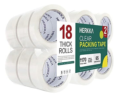 Clear Packing Tape, 18 Rolls Heavy Duty Packaging Tape ...