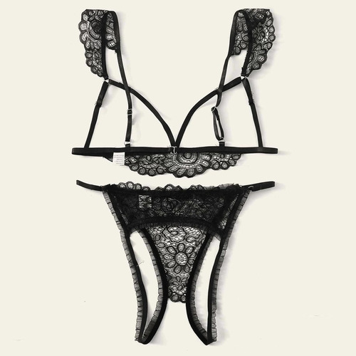 Mz Nueva Lencería De Encaje A La Moda De Talla Grande For