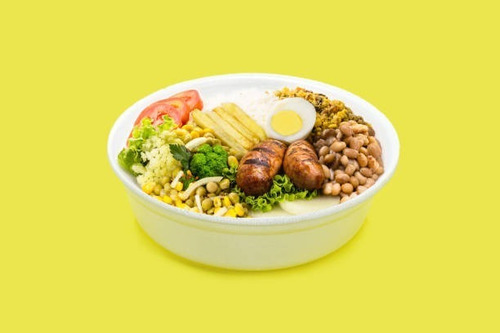 Imagen 4 de 9 de Ensaladera Bowl Polipapel Blanco 50 Onzas Con Tapa X 100 U