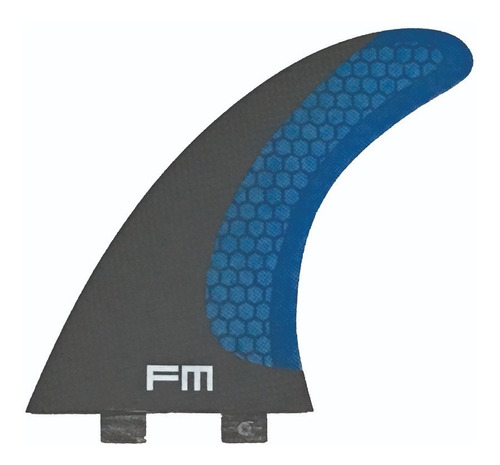 Quilhas De Carbono Fm Surf Longboard F7 Encaixe Fcs Azul