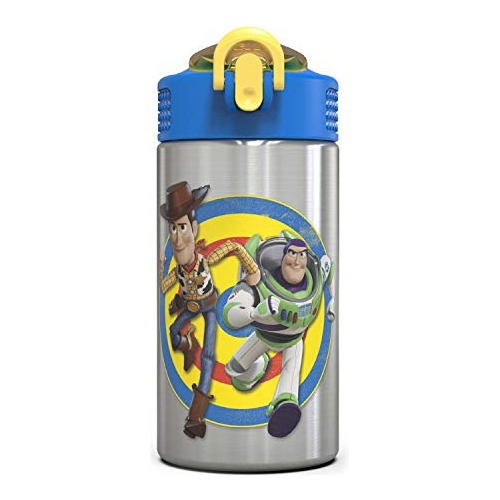Toy Story 4 Buzz & Woody Botella De Agua De 15.5 Onzas, Sin 