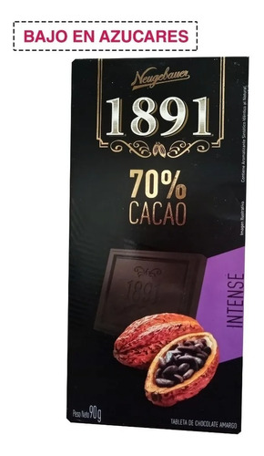 Chocolate 70% Cacao 90g Neugebauer 1891 Importado