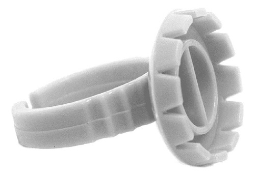 Anel Para Cola De Extensão De Cílios Com 100unid Modelo Flor Cor Branco