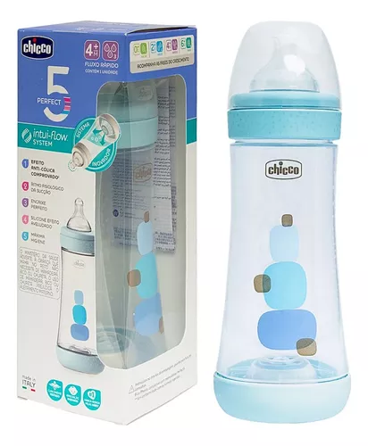 Mamadeira Chicco Perfect 5 Anti Colica 300 Ml 4m+ Azul