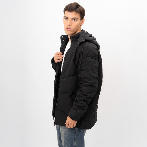 Campera Parka Hombre Premium Piel Capucha Desmontable